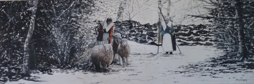 Bleak Times     Oil on canvas.  76x26x3.5cm.  $450.00