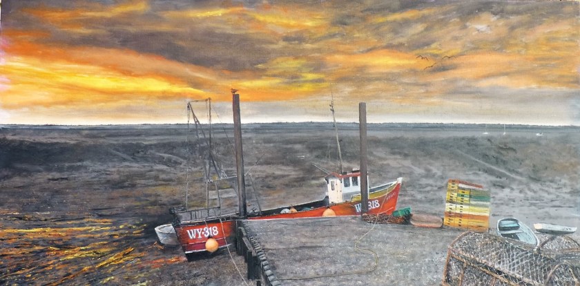 Sucked in,   Oil on canvas,   91cm x 45.5cm  $950.00